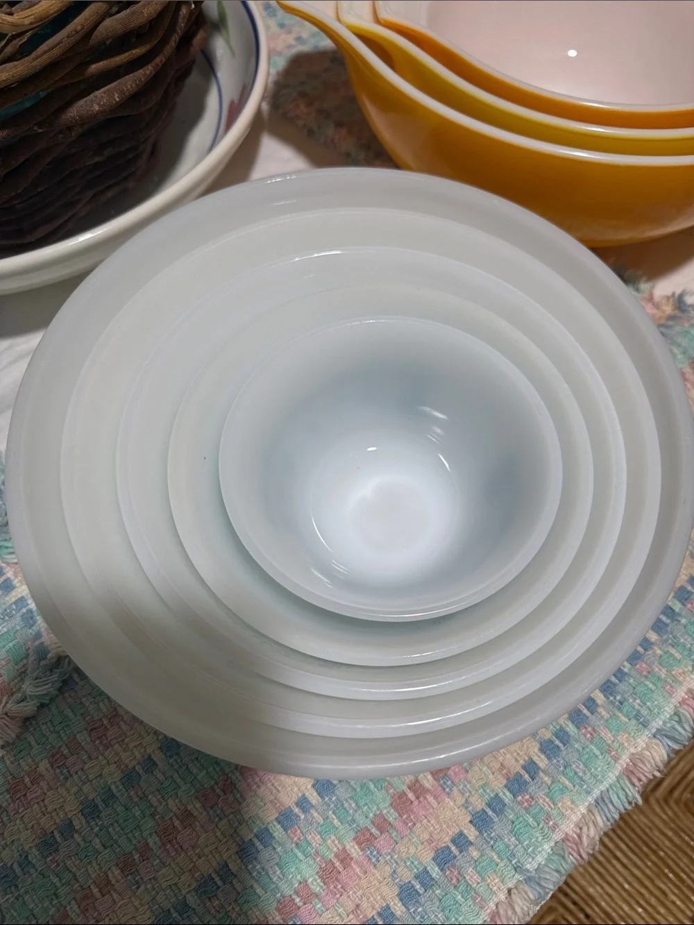 Federal turquoise Scandinavian utensils mixing bowl set (full set)